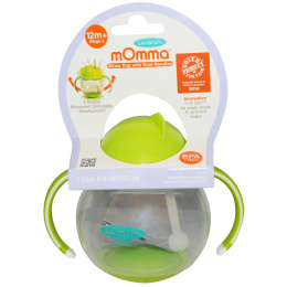 Lansinoh, mOmma, чашка с соломинкой и двумя ручками, 1 чашка, 8,4 унции (250 мл)