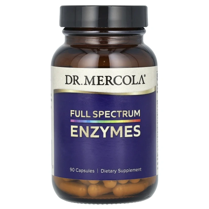 Dr. Mercola, Энзимы, полный спектр, 90 капсул