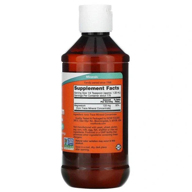 Now Foods, Жидкий магний с микроэлементами, 8 ж. унц. (237 мл)