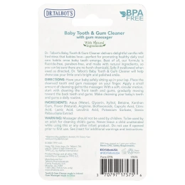 Dr. Talbot's, Детское средство для чистки зубов и десен с массажером для десен, от 0 месяцев, ванильное молоко, набор из 2 предметов