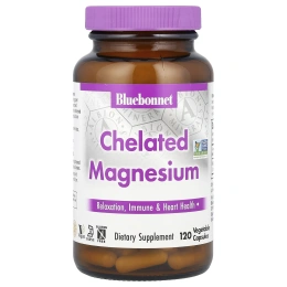 Bluebonnet Nutrition, Хелатный магний, 120 овощных капсул