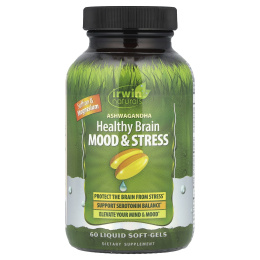 Irwin Naturals, Ashwagandha Healthy Brain Mood & Stress, 60 мягких таблеток