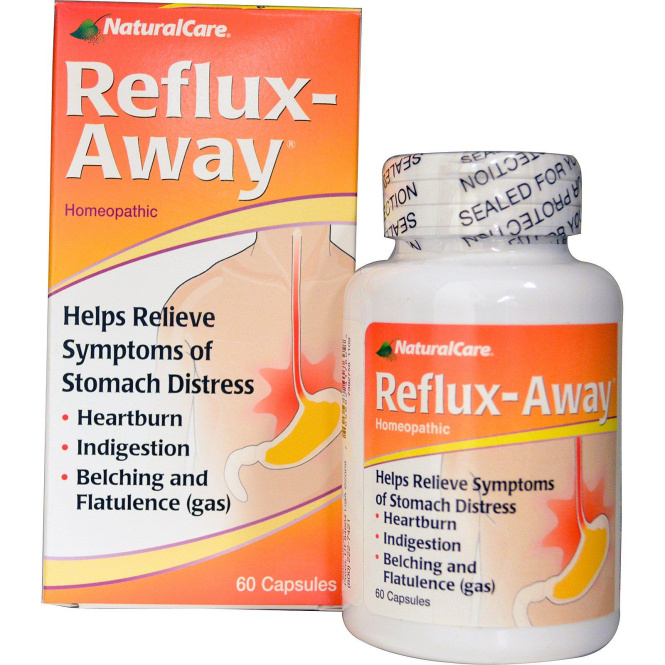NaturalCare, Reflux-Away, 60 капсул