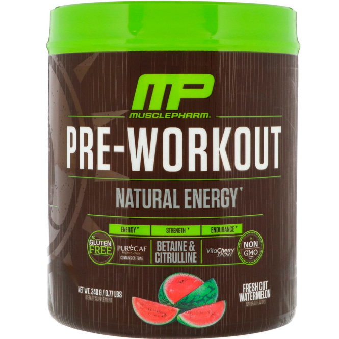 MusclePharm, Предтренировочный, свежий разрезанный арбуз, 0,77 ф. (348 г)