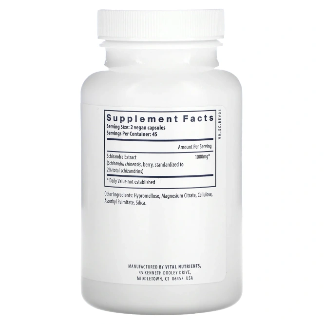 Vital Nutrients, Экстракт лимонника, 90 веганских капсул