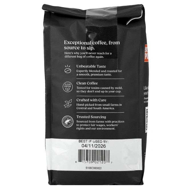 BulletProof, кофе, цельные зерна, средняя обжарка, 340 г (12 унций)