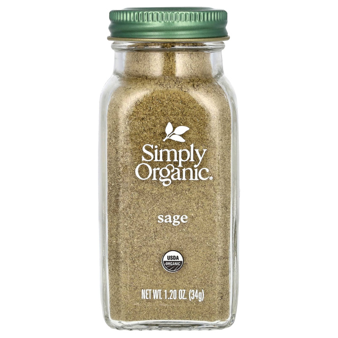 Simply Organic, шалфей, 34 г (1,2 унции)