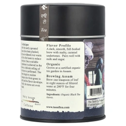 The Tao of Tea, органический насыщенный черный чай, солодовый ассам, 100 г (3,5 унции)
