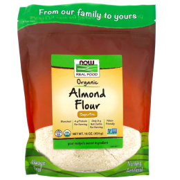 Now Foods, Real Food, органическая миндальная мука, очень мелкого помола, 454 г (16 унций)