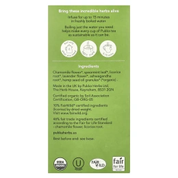 Pukka Herbs, Органический травяной чай, Peace, без кофеина, 20 чайных пакетиков, 30 г (1,05 унции)