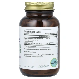 The Synergy Company, Pure Synergy, органический ультрачистый экстракт виноградных косточек, 60 органических капсул в растительной оболочке