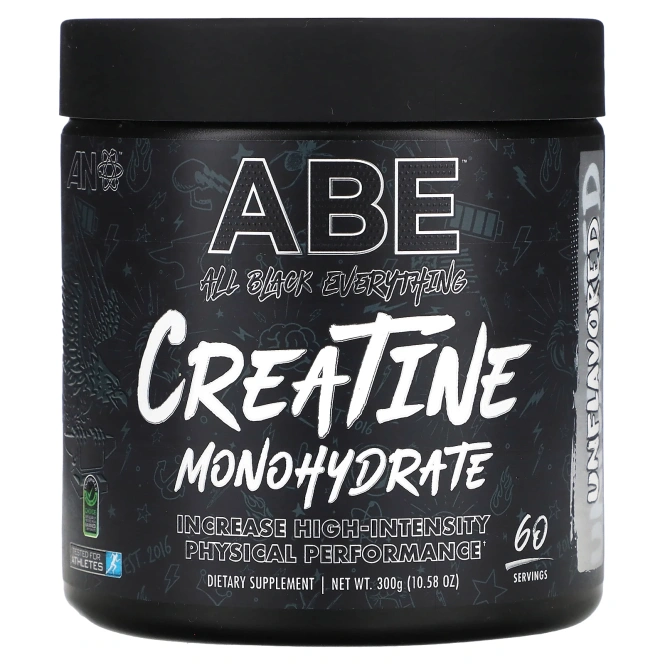 ABE, моногидрат креатина, без добавок, 300 г (10,58 унции)