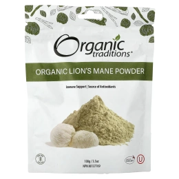 Organic Traditions, органический ежовик гребенчатый, в порошке, 100 г (3,5 унции)
