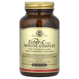 Solgar, Иммунный комплекс Ester-C Plus, 60 мягких таблеток