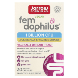 Jarrow Formulas, Fem Dophilus для женщин, 30 вегетарианских капсул