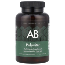 D'adamo, Polyvite® AB, мультивитаминная добавка, 120 капсул