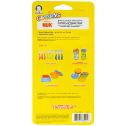 NUK, Набор детской посуды Gerber Graduates Fun Pack Utensils, 9+ месяцев, 4 вилки + 4 ложки