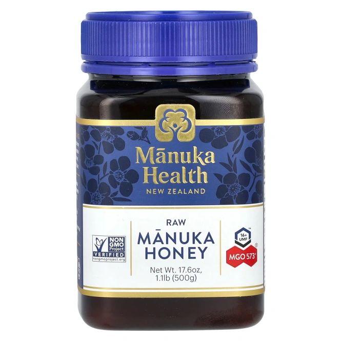 Manuka Health, Необработанный мед манука, UMF 16+, MGO 573+, 500 г (17,6 унции)