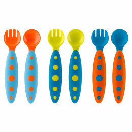 Boon, Modware, детская посуда, 9 + месяцев, голубая, набор из 6 предметов