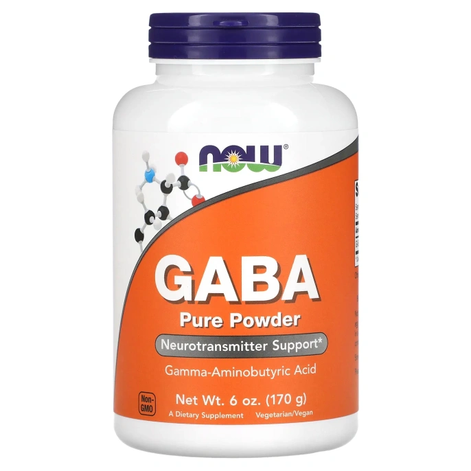 NOW GABA, ГАБА Гамма Аминомасляная Кислота (ГАМК), порошок, 170 г