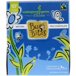 Endangered Species Chocolate, Bug Bites, натуральный молочный шоколад, 22,4 унц. (635 г)