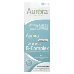 Aurora Nutrascience, Липосомальный комплекс витаминов группы B, 10 пакетиков по 20 мл (0,68 жидк. Унции)