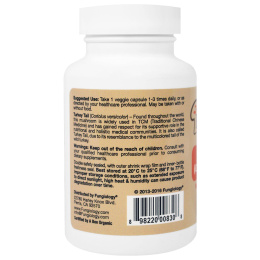 Fungiology, Траметес разноцветный полного спектра (Coriolus Versicolor), сертифицированный органический, поддержка клеток, 90 Plantcaps (Discontinued Item)