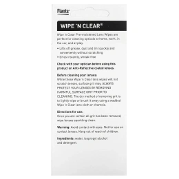 Flents, Wipe 'N Clear, увлажняющие салфетки для линз, 20 шт.