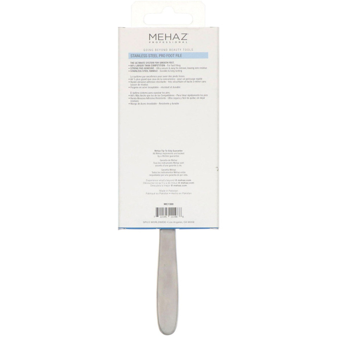 Mehaz, Шлифовальная пилка для ног из нержавеющей стали Pro, 1 шт.