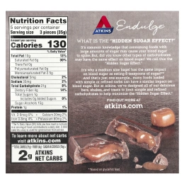 Atkins, Treat, молочный шоколад и карамель, 15 шт., 11,5 г (0,41 унции)