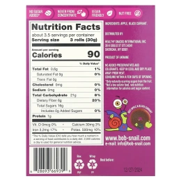 Bob Snail, Fruit Rolls, яблоко и черная смородина, 10 пакетиков по 10 г (0,35 унции)