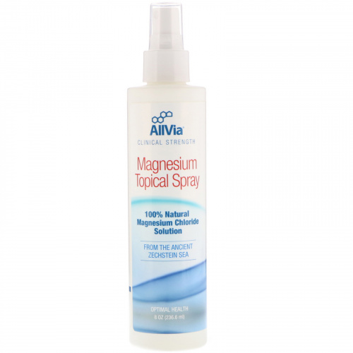 AllVia, Magnesium Topical Spray, Unscented, 8 oz (236.6 ml)