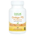 Super Nutrition, Ginkgo PS Phytosome, фитосомы гинкго с ФС, 480 мг, 60 растительных капсул