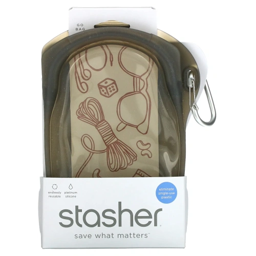 Stasher, Go Bag, черный, 532 мл (18 жидк. унций)