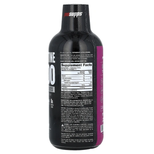 Pro Supps, L-карнитин 3000 Ягода 16 жидких унций
