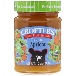 Crofter's Organic, Просто фруктовый джем, абрикос, 10 унций (283 г)