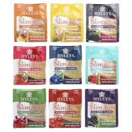 Hyleys Tea, Slim Tea, набор из 9 вкусов, чайные пакетики в 100 фольгированных пакетиках, 150 г (5,29 унции)