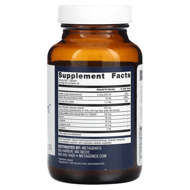 Metagenics, Концентрированный ультрапростаген, 60 капсул