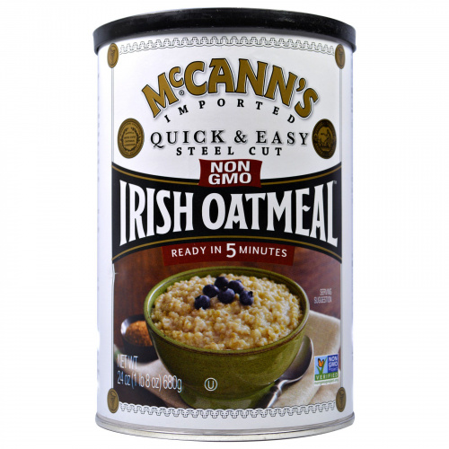 McCann's Irish Oatmeal, Быстрая и легкая молотая ирландская овсянка, 24 унции (680 г)