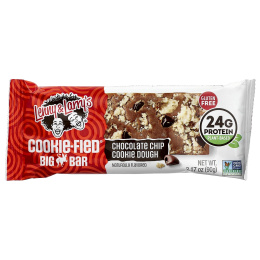 Lenny & Larry's, Cookie-Fied® Big Bar, тесто для печенья с шоколадной крошкой, 12 батончиков, 90 г (3,17 унции)
