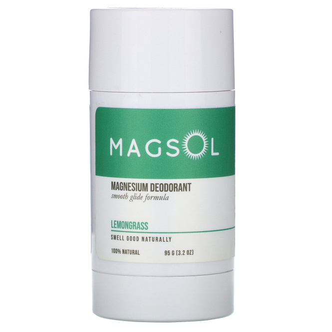 Magsol, Magnesium Deodorant, Lemongrass, 3.2 oz (95 g)