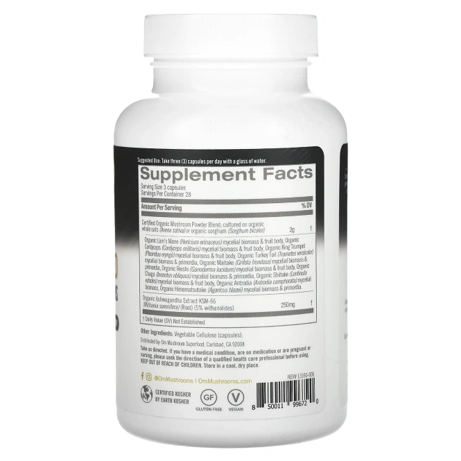 Om Mushrooms, Master Blend, 84 растительные капсулы