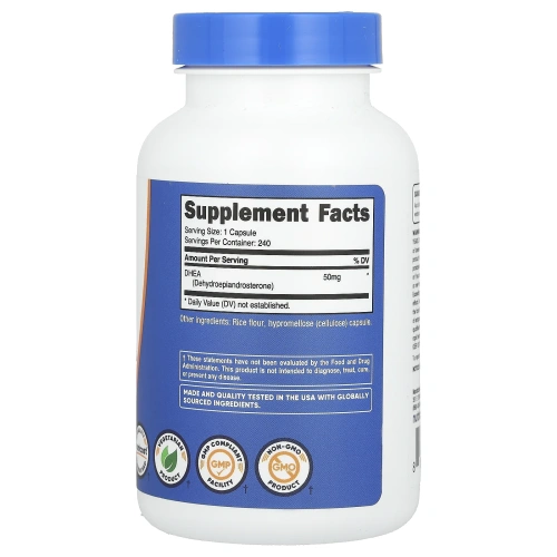 Nutricost, ДГЭА, 50 мг, 240 капсул