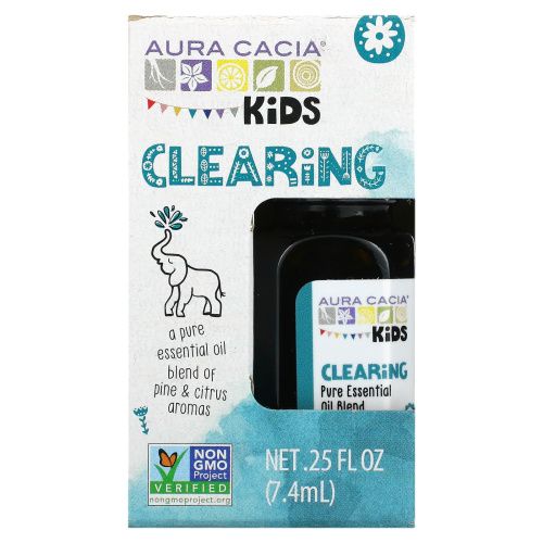 Aura Cacia, Kids, чистое эфирное масло, очищающее средство, 7,4 мл (0,25 жидк. Унции)