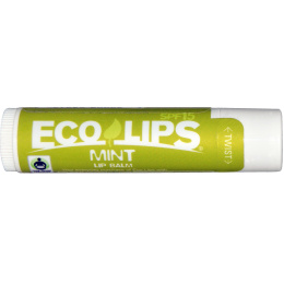 Eco Lips Inc., Бальзам для губ, SPF 15, Мята, 0.15 унций (4.25 г)