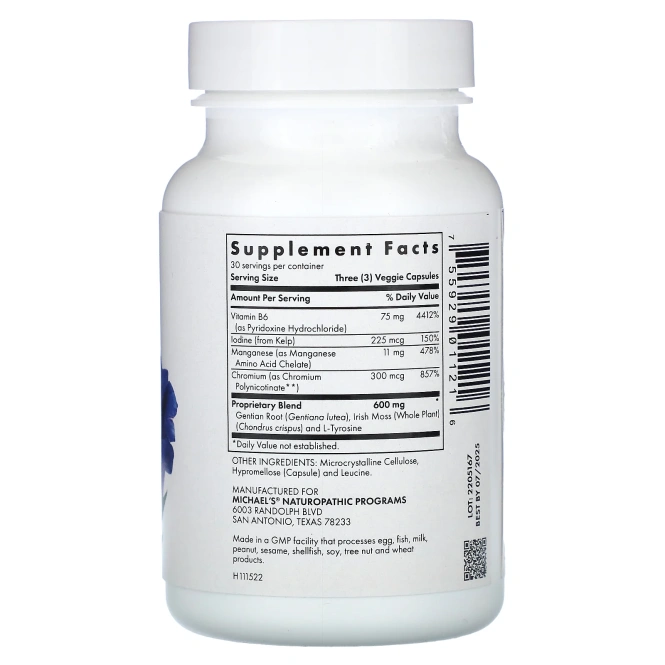 Michael's Naturopathic, Thyroid Factors, 90 веганских капсул
