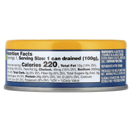 Wild Planet, Дикий тунец альбакор в оливковом масле первого холодного отжима,  142 г