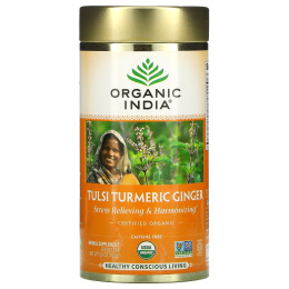 Organic India, Tulsi Turmeric Ginger, Stress Relieving & Harmonizing, Loose Leaf, 3.5 oz (100 g)