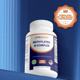 Vitamatic, метилированный комплекс витаминов группы B, 240 капсул