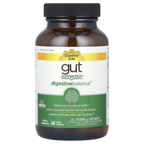 Country Life, Gut Connection, Digestive Balance, 60 веганских капсул